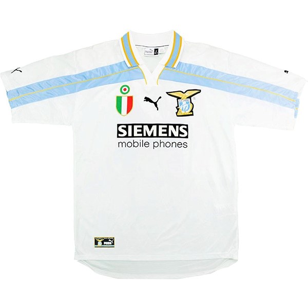 Heimtrikot Thailand Lazio Retro 2000 2002 Weiß Günstige Fußballtrikots